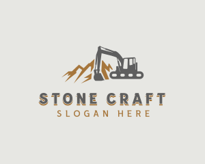 Quarry - Builder Quarry Excavator logo design