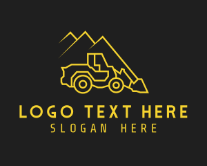 Yellow - Mountain Crawler Loader logo design