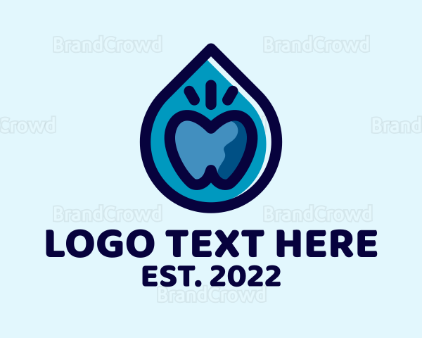 Clean Tooth Droplet Logo
