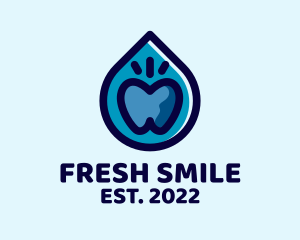 Toothpaste - Clean Tooth Droplet logo design