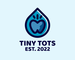 Clean Tooth Droplet logo design