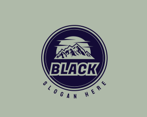 Mountaineer - Mountain Hiking Emblem logo design