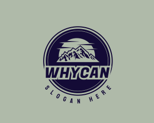 Base Camp - Mountain Hiking Emblem logo design