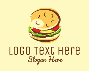 American Restaurant - Hamburger Burger Restaurant logo design