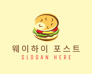 Hamburger Burger Food logo design