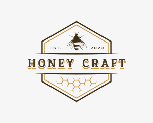 Mead - Bee Hexagon Honey logo design