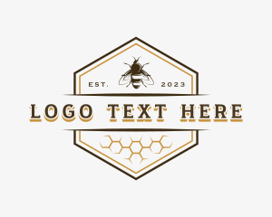 Mead - Bee Hexagon Honey logo design