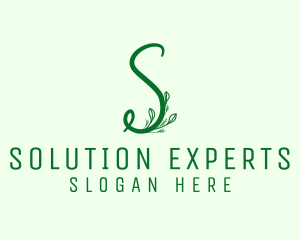 Natural Elegant Letter S logo design