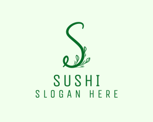 Natural Elegant Letter S logo design