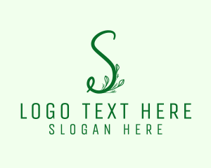 Environment - Natural Elegant Letter S logo design