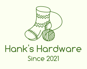 Hank - Green Crochet Sock logo design