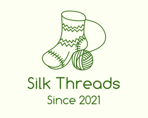 Green Crochet Sock logo design