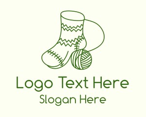 Green Crochet Sock Logo