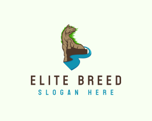 River Horse Animal logo design