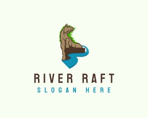 River Horse Animal logo design