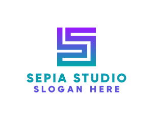 Geometric Studio Letter S  logo design