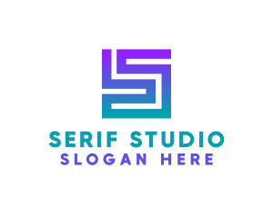 Geometric Studio Letter S  logo design