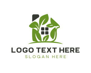 Tree House - Green Vine Home logo design
