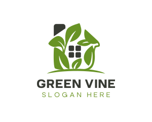 Vine - Green Vine Home logo design