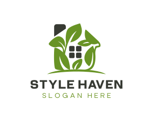 Shelter - Green Vine Home logo design