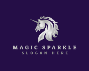 Fierce Unicorn Horse logo design