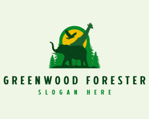 Forest Animal Jungle logo design