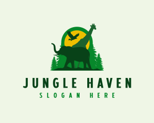 Forest Animal Jungle logo design