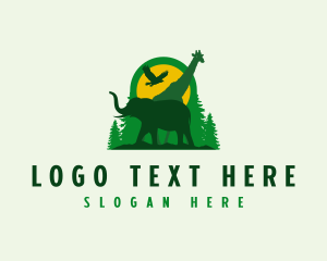 Elephant - Forest Animal Jungle logo design