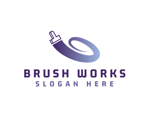 Brush - Paint Brush Swirl logo design