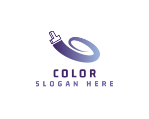 Tsquare - Paint Brush Swirl logo design