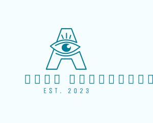 Optometrist - Optometry Eye Letter A logo design