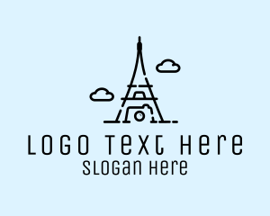 Travel Guide - Paris Photographer Camera logo design