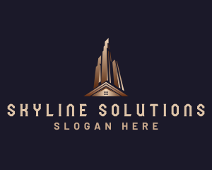 Highrise Building Real Estate logo design