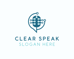 Speak - Tech Microphone Studio logo design