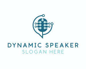 Speaker - Tech Microphone Studio logo design