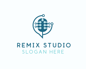 Tech Microphone Studio logo design