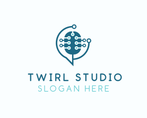 Tech Microphone Studio logo design