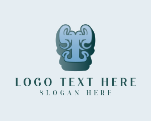 Fashion Ornate Letter T Logo