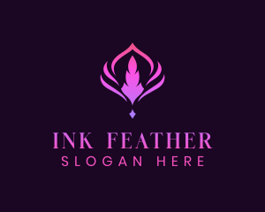 Quill Feather Pen logo design