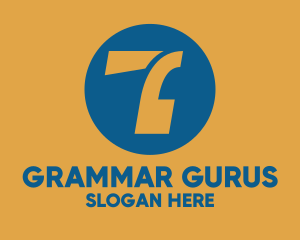 Grammar - Apostrophe Number 7 logo design