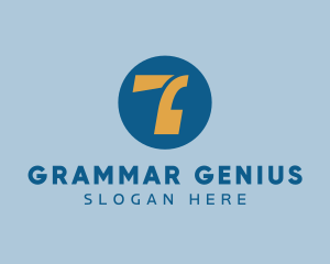 Grammar - Apostrophe Number 7 logo design