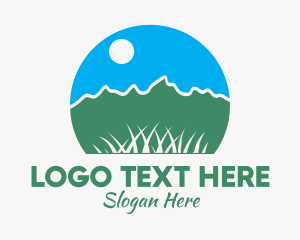 Eco Park - Grass Field Park logo design