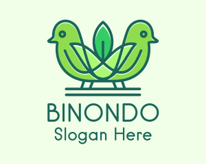 Green Eco Robin Birds Logo
