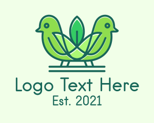 Robin - Green Eco Robin Birds logo design
