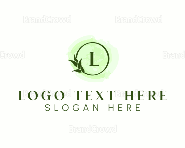 Nature Leaves Wreath Logo