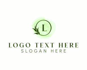 Paint - Nature Leaves Wreath logo design