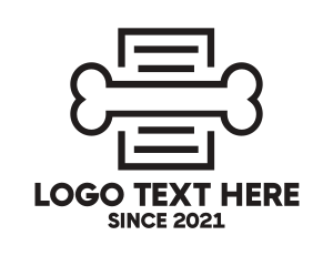 Written - Dog Bone Document logo design