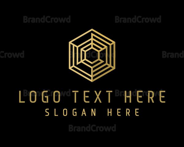 Geometric Tech Hexagon Logo