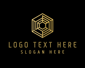 Geometric Tech Hexagon Logo