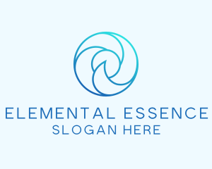 Element - Wave Water Circle Cycle logo design